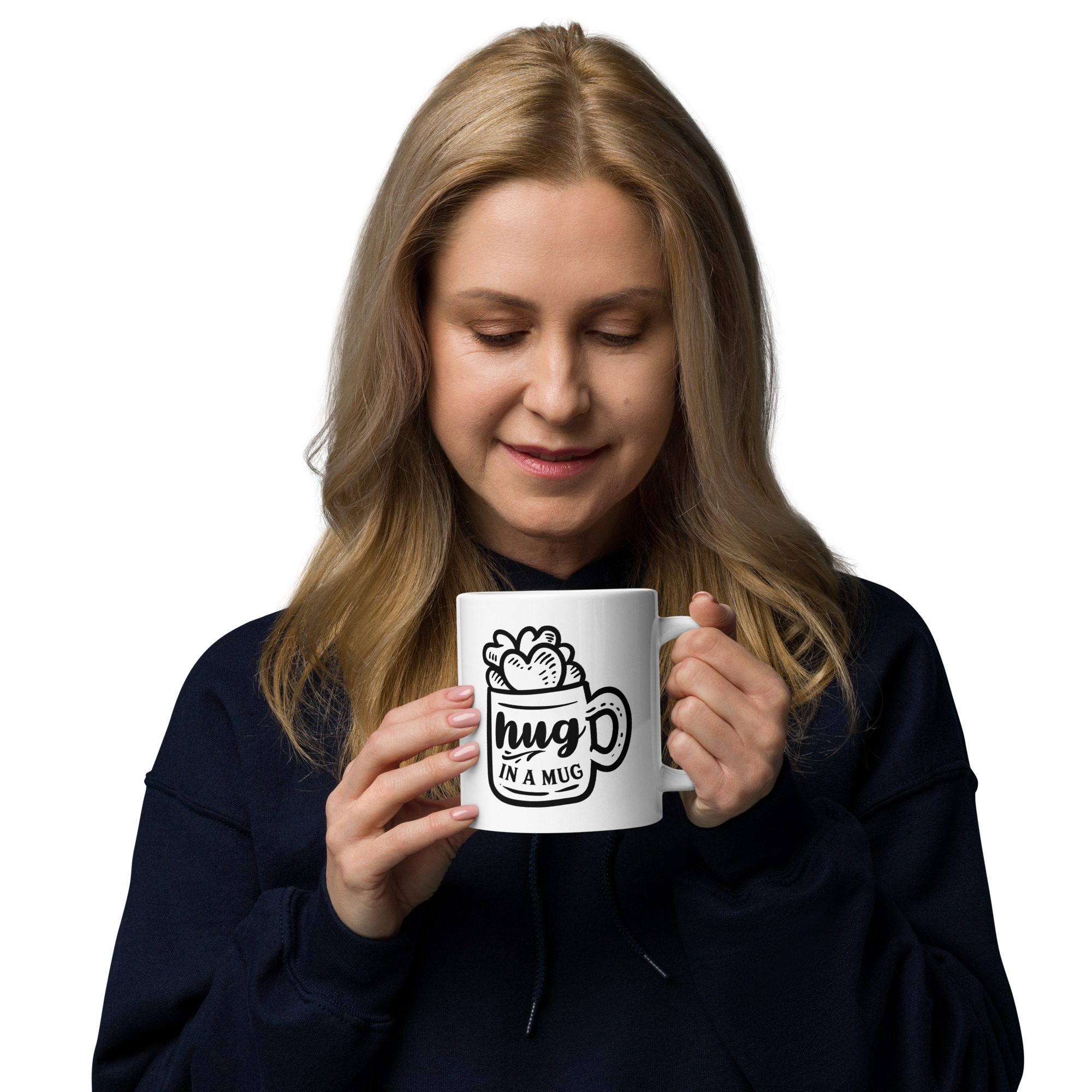 White glossy mug - Hug in a Mug